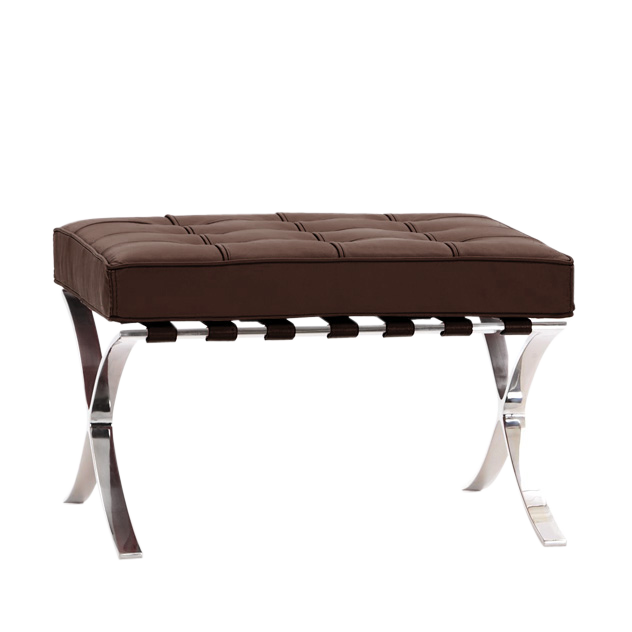 Ludwig Mies vd Rohe style, Divã Barcelona Pavillion marrom