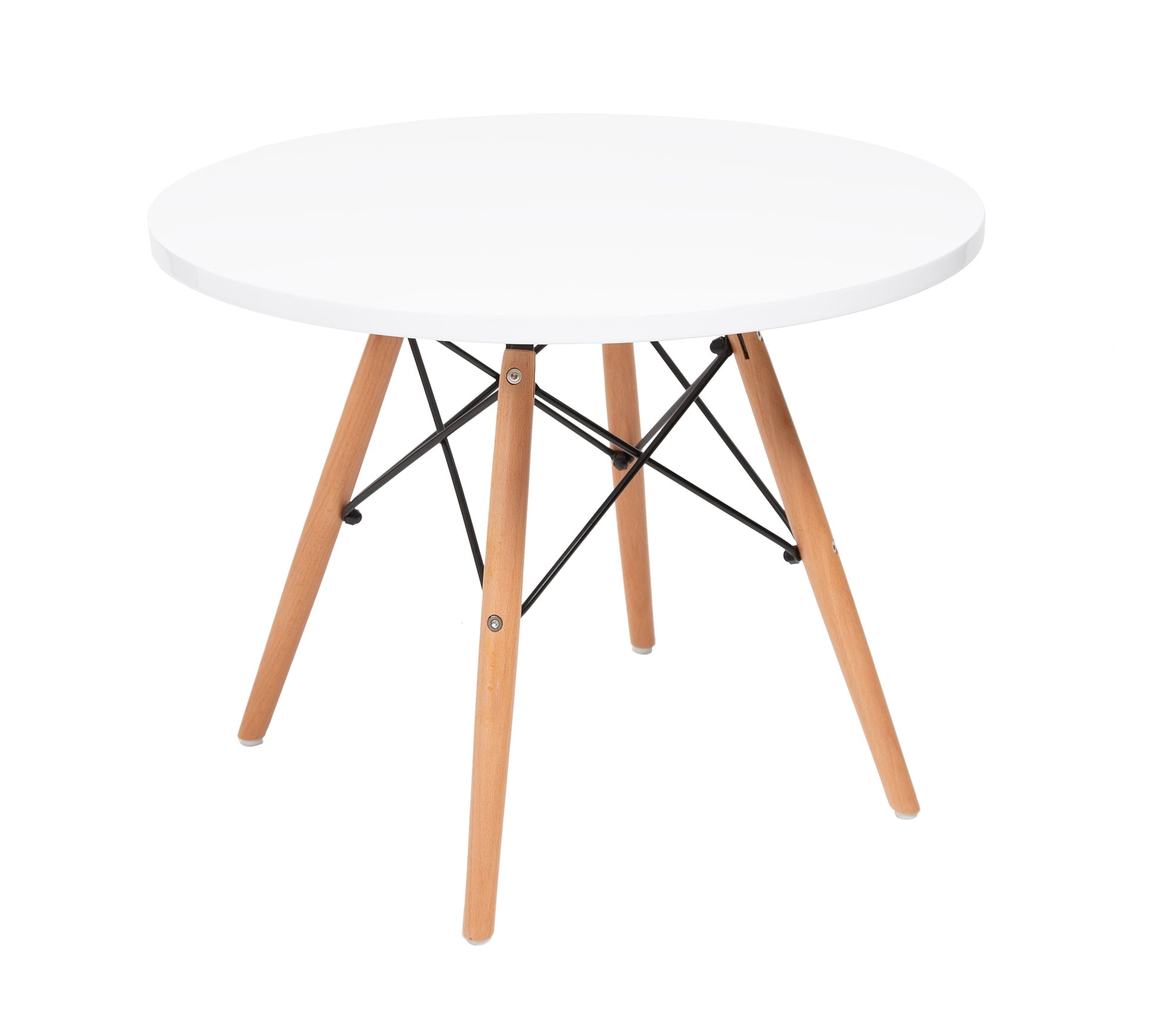 Charles Eames style, Mesa das crianças CTR rodada júnior branco