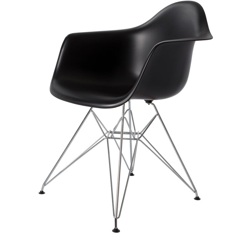 Charles Eames style, Cadeira de jantar DAR PP preto