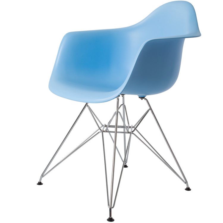 Charles Eames style, Cadeira de jantar DAR PP azul claro