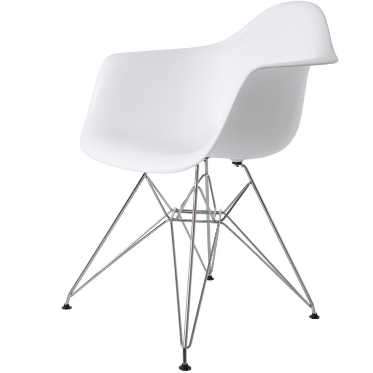 Charles Eames style, Cadeira de jantar DAR PP branco