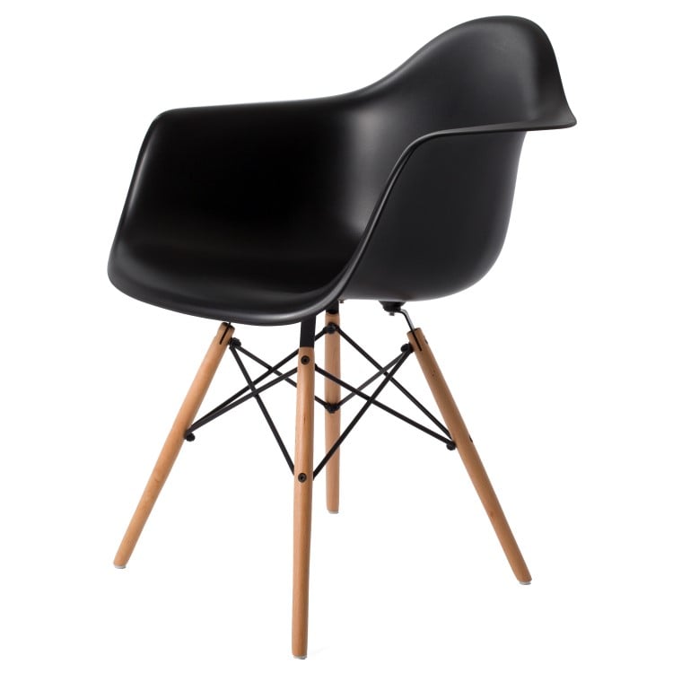 Charles Eames style, Cadeira de jantar DAW PP preto
