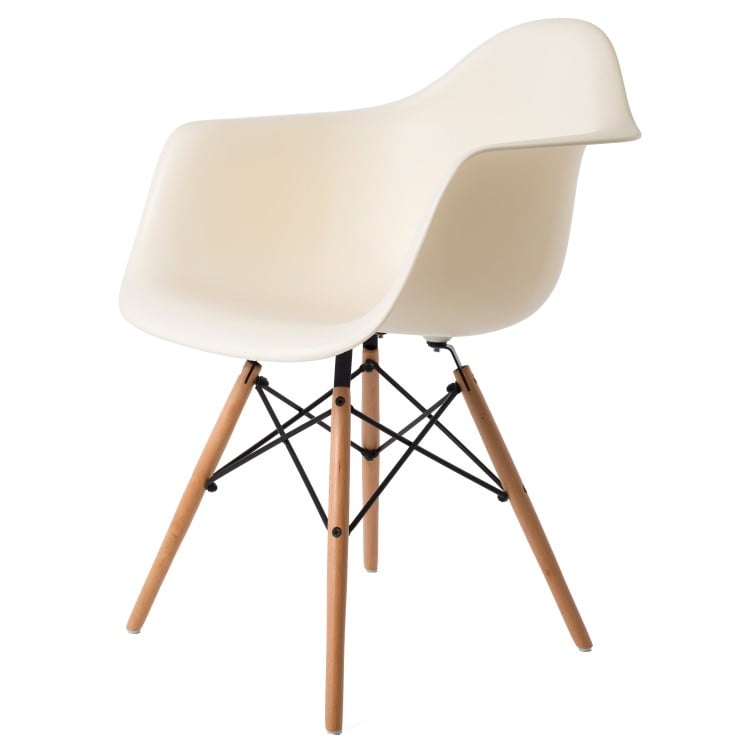 Charles Eames style, Cadeira de jantar DAW PP creme