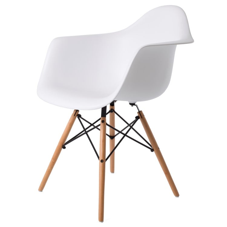 Charles Eames style, Cadeira de jantar DAW PP branco