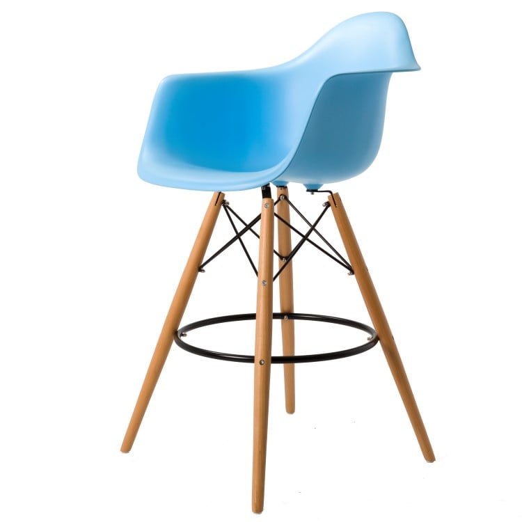 Charles Eames style, Tamborete DAW tamborete PP azul claro