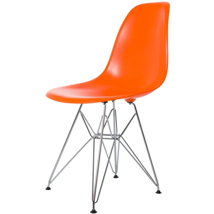 Charles Eames style, Cadeira de jantar DSR ABS laranja