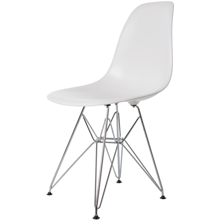 Charles Eames style, Cadeira de jantar DSR ABS branco