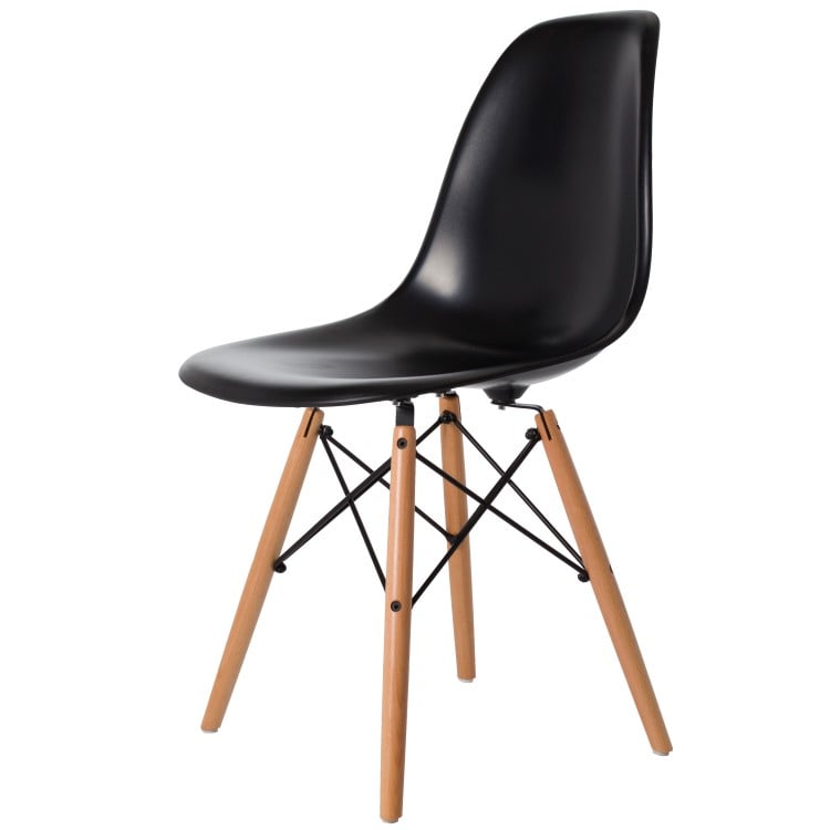 Charles Eames style, Cadeira de jantar DSW ABS preto