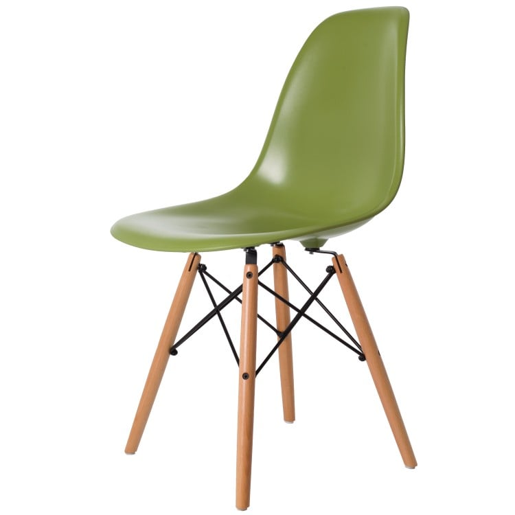 Charles Eames style, Cadeira de jantar DSW ABS verde