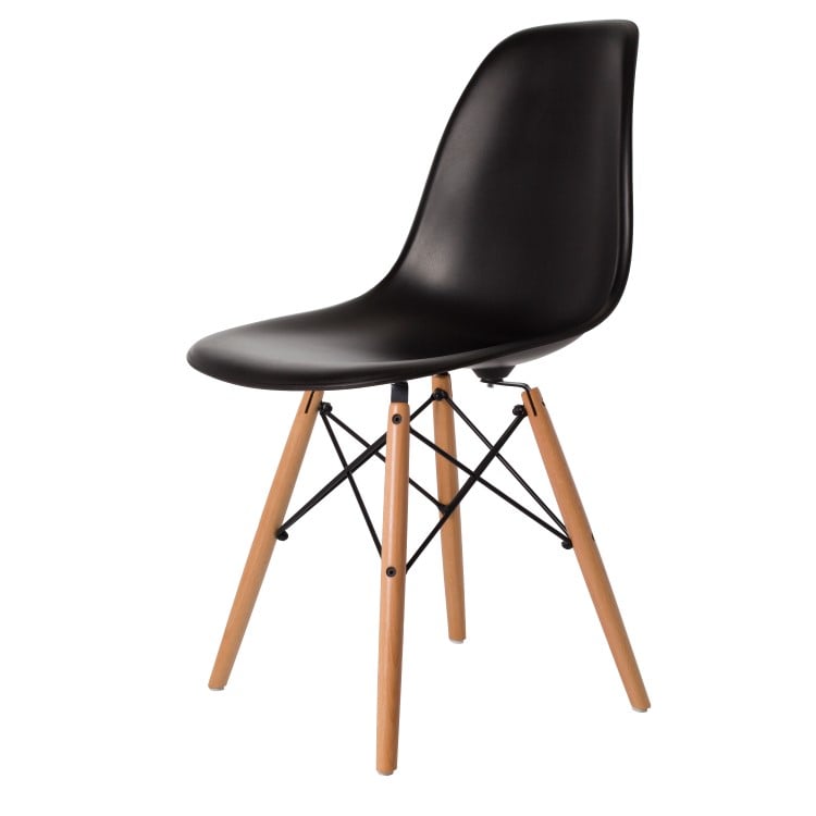 Charles Eames style, Cadeira de jantar DSW fosco PP preto
