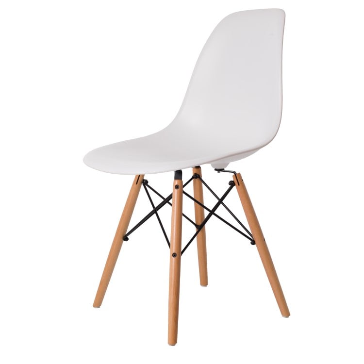 Charles Eames style, Cadeira de jantar DSW fosco PP branco