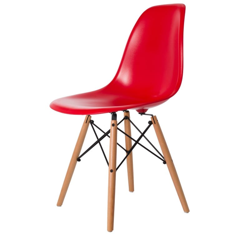 Charles Eames style, Cadeira de jantar DSW ABS vermelho
