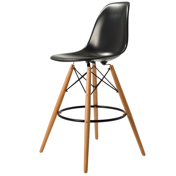 Charles Eames style, Tamborete DSW tamborete ABS preto