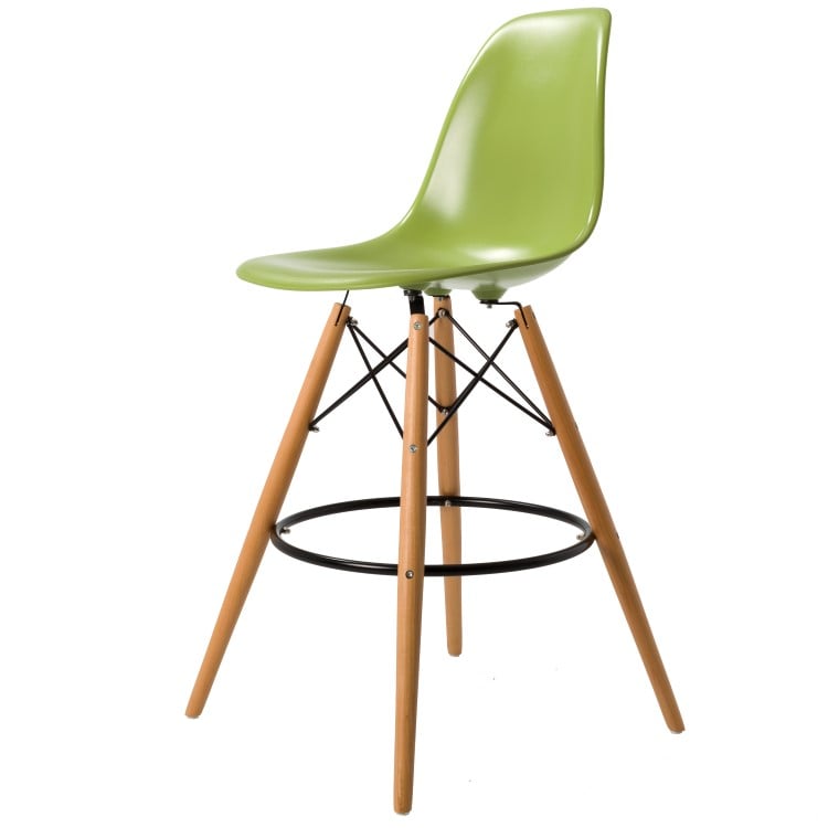 Charles Eames style, Tamborete DSW tamborete ABS verde