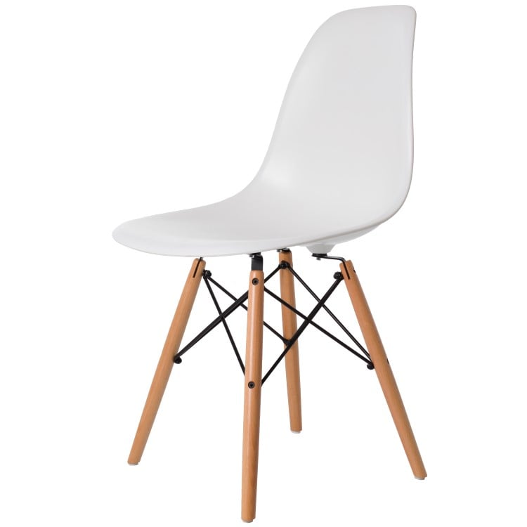 Charles Eames style, Cadeira de jantar DSW ABS branco