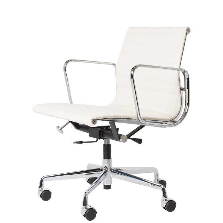 Charles Eames style, Escritório EA117 Couro branco