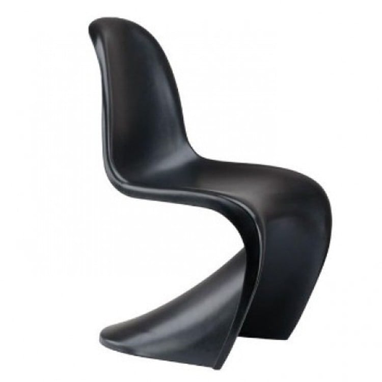Verner Panton style, Cadeira de jantar cadeira Panton fosco PP preto