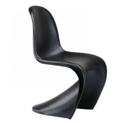 Verner Panton style, Cadeira de jantar cadeira Panton lustroso preto