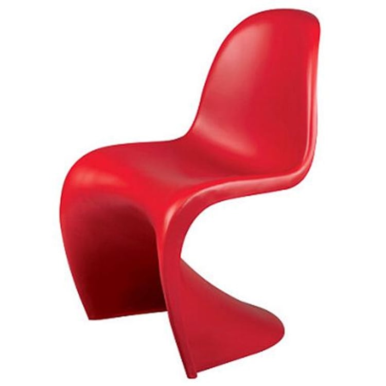 Verner Panton style, Cadeira de jantar cadeira Panton fosco PP vermelho