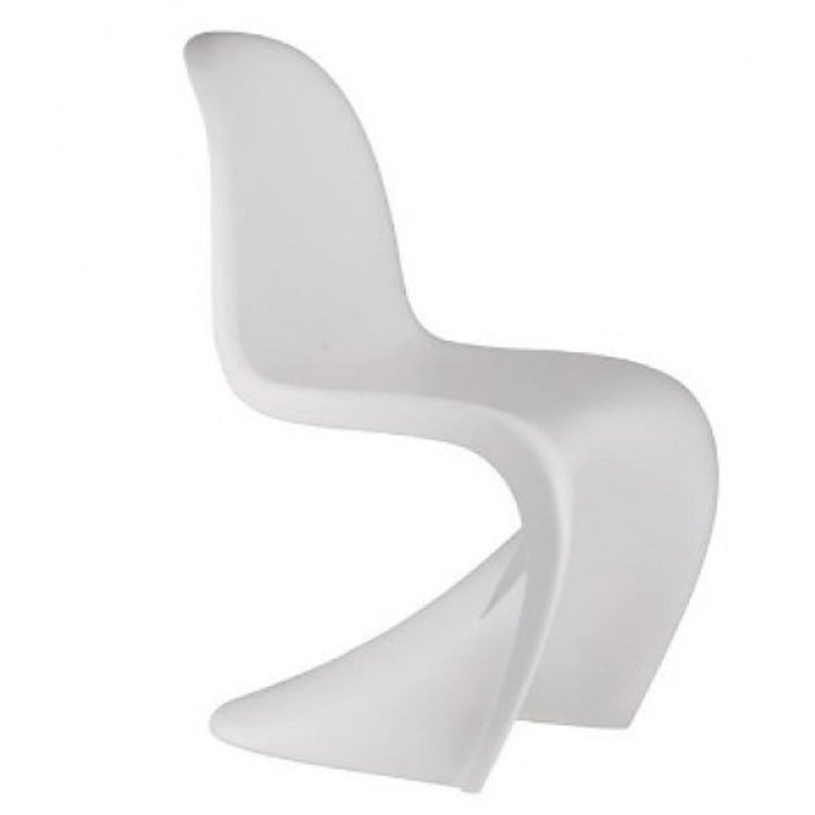 Verner Panton style, Cadeira de jantar cadeira Panton lustroso branco