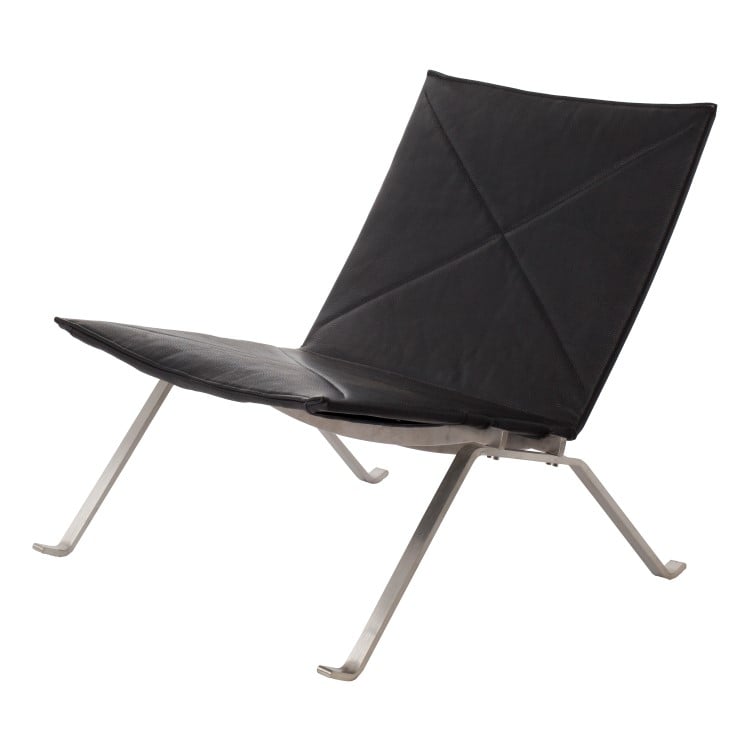 Poul Kjaerholm style, Espreguiçadeira PK22 preto