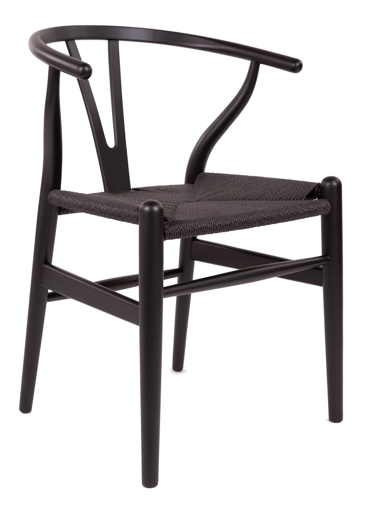 Wegner style, Cadeira de jantar Y-chair wishbone CH24 preto preto