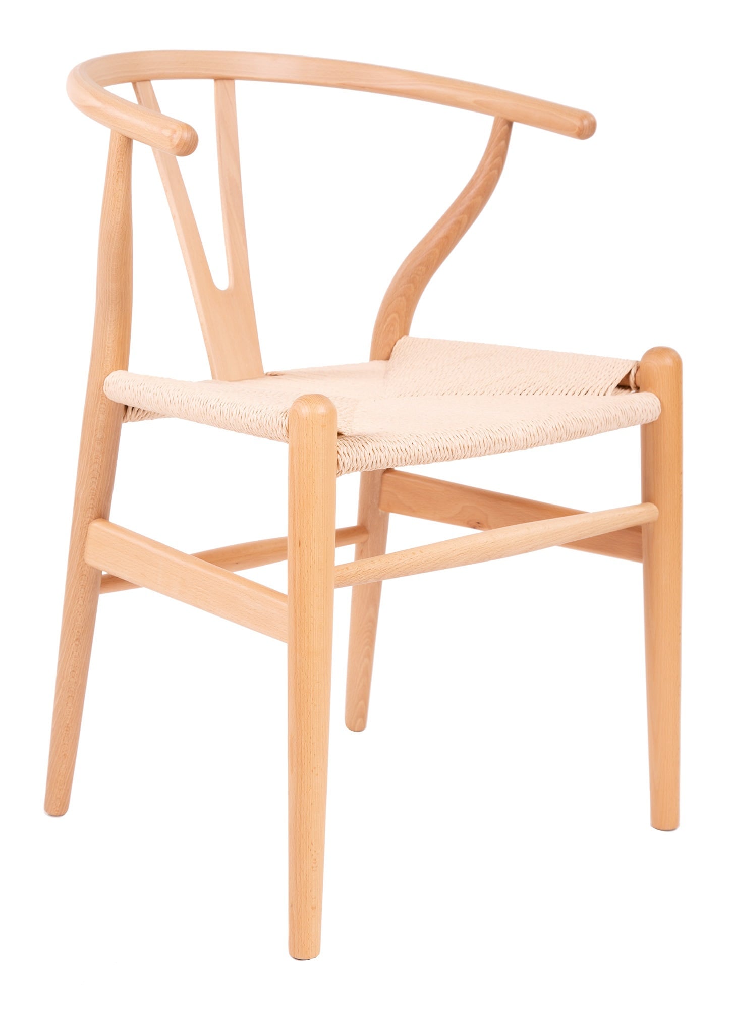 Wegner style, Cadeira de jantar Y-chair wishbone CH24 naturel naturel
