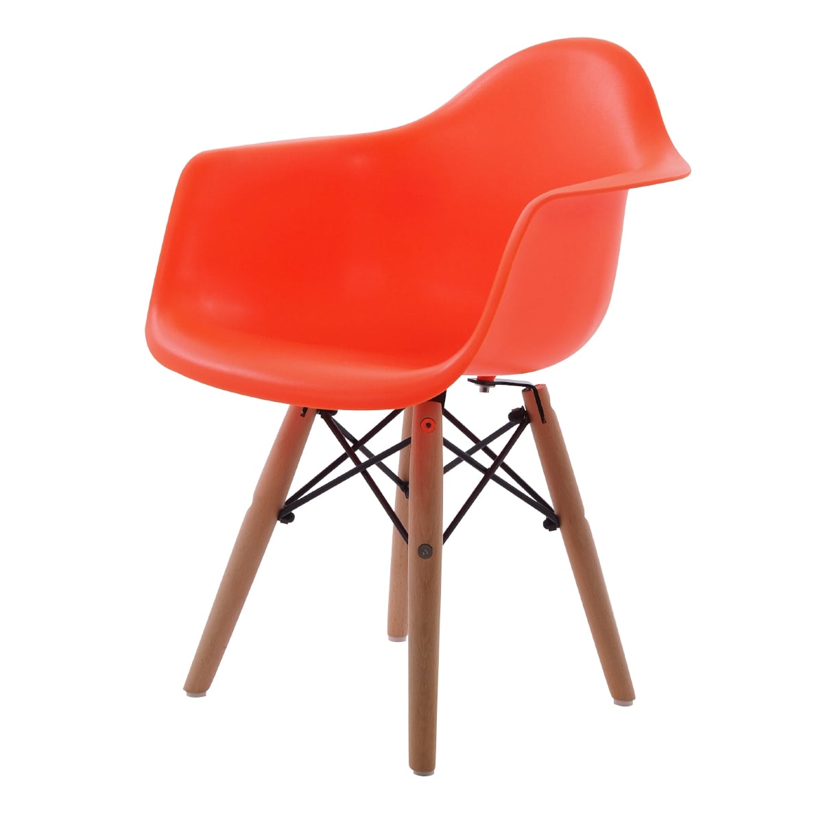 Charles Eames style, Cadeira DAW júnior laranja neon