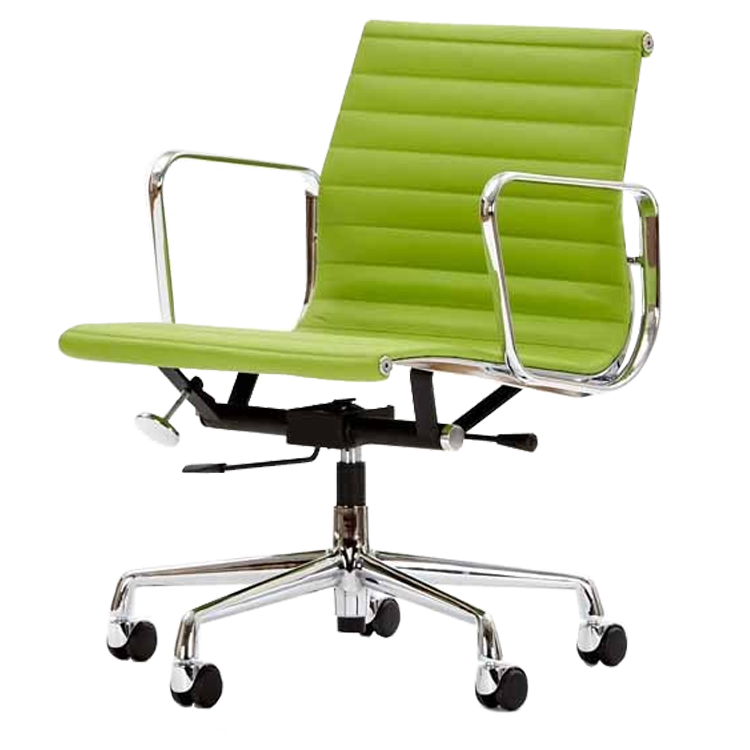 Charles Eames style, Escritório EA117 Couro verde