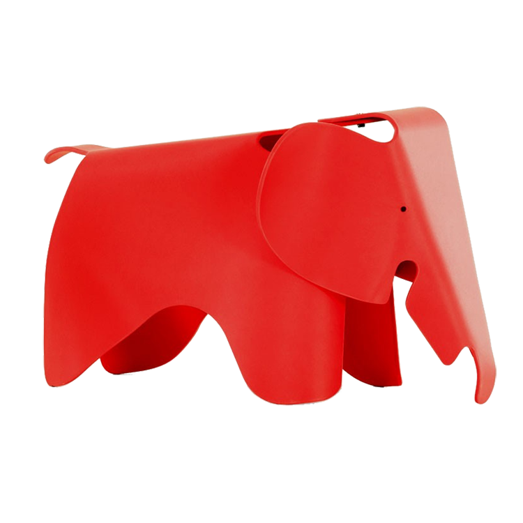 Charles Eames style, Cadeira de elefante Elephant júnior vermelho
