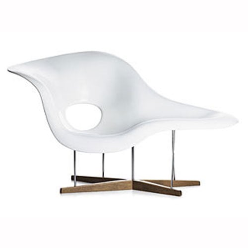 Charles Eames style, Espreguiçadeira Cadeira La Chaise branco