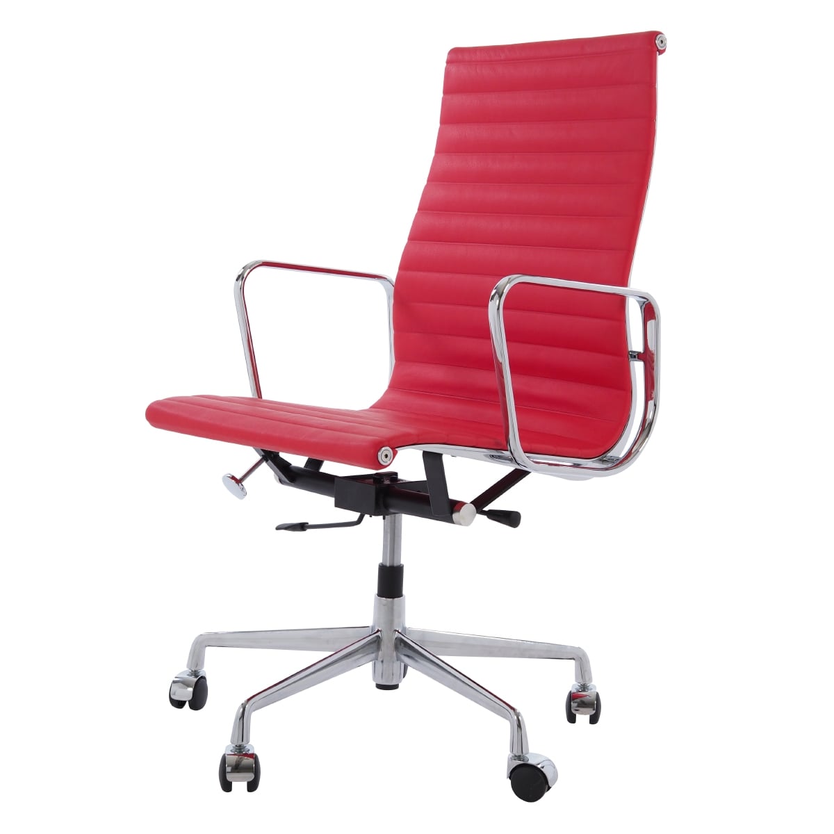 Charles Eames style, Escritório EA119 Couro vermelho