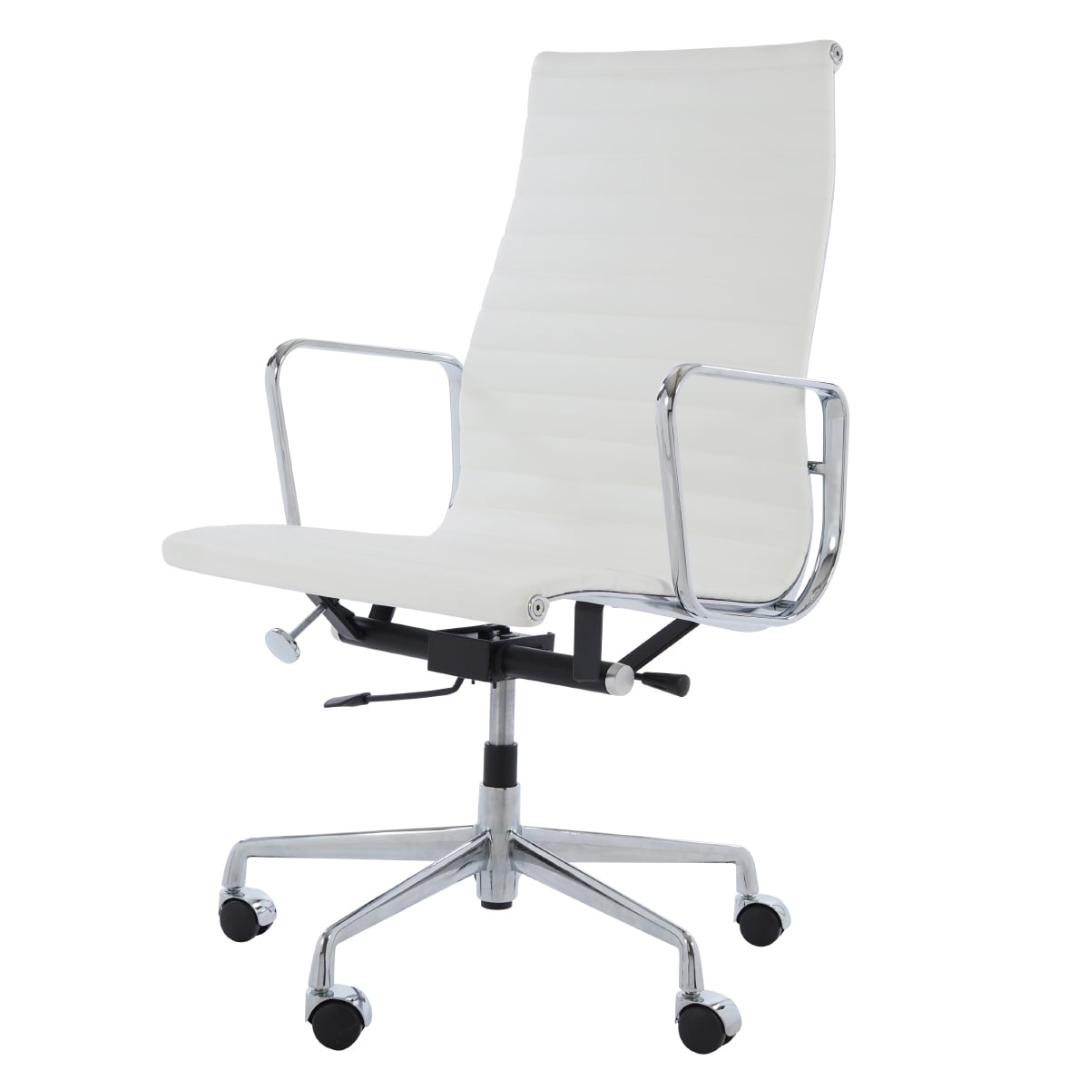 Charles Eames style, Escritório EA119 Couro branco