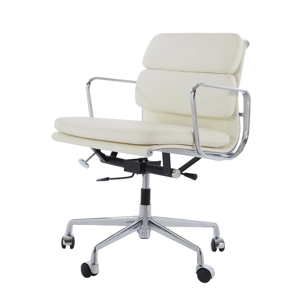 Charles Eames style, Escritório EA217 Couro creme