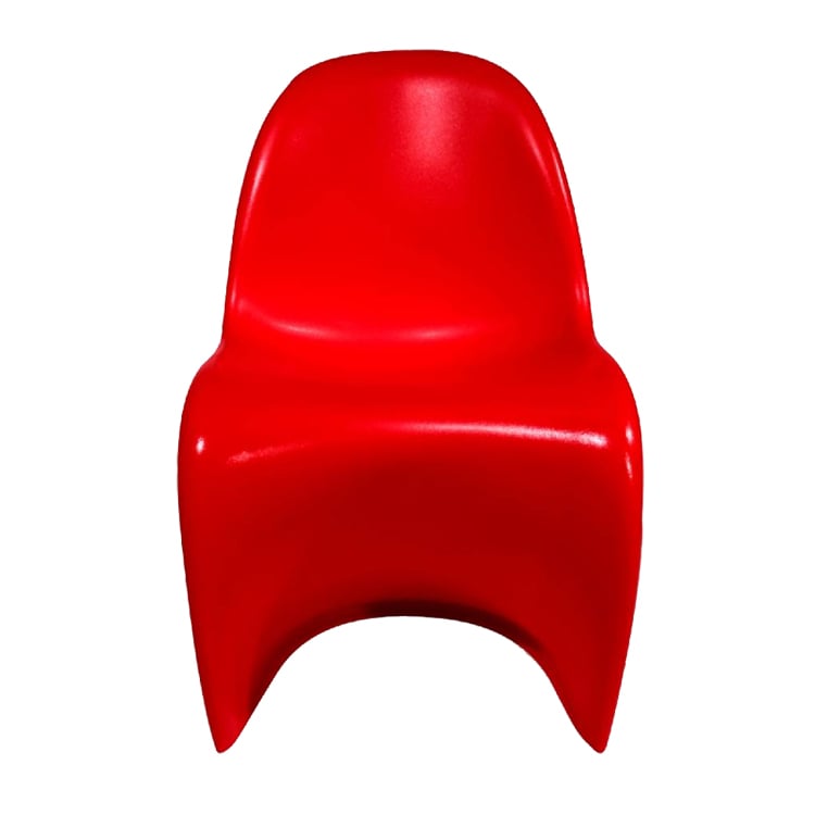 Verner Panton style, Cadeira cadeira Panton lustroso vermelho