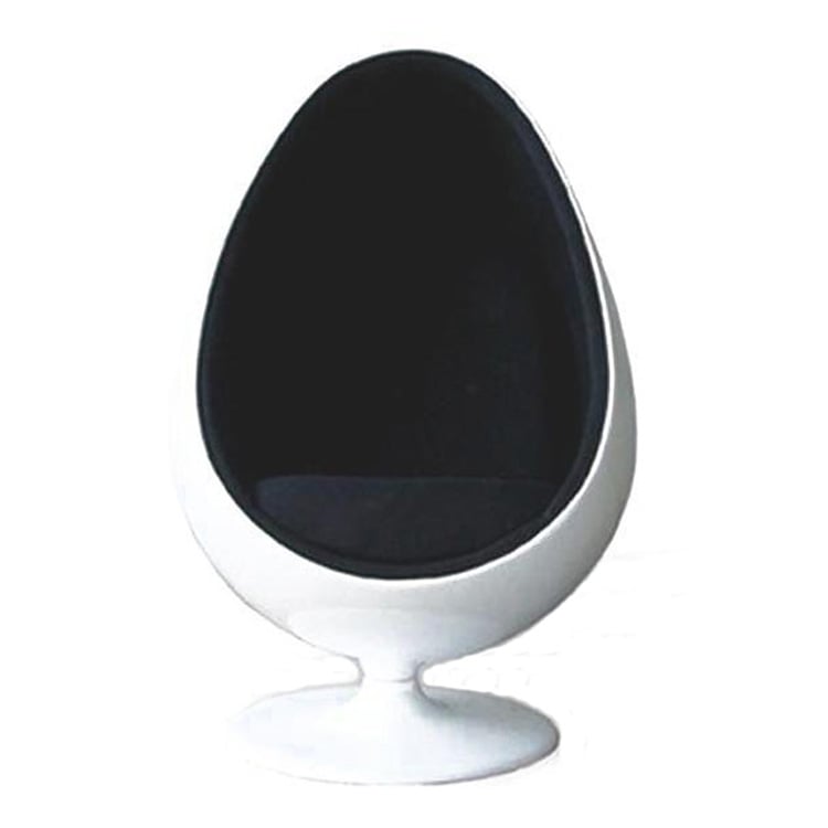 Eero Aarnio style, Espreguiçadeira Egg pod chair preto