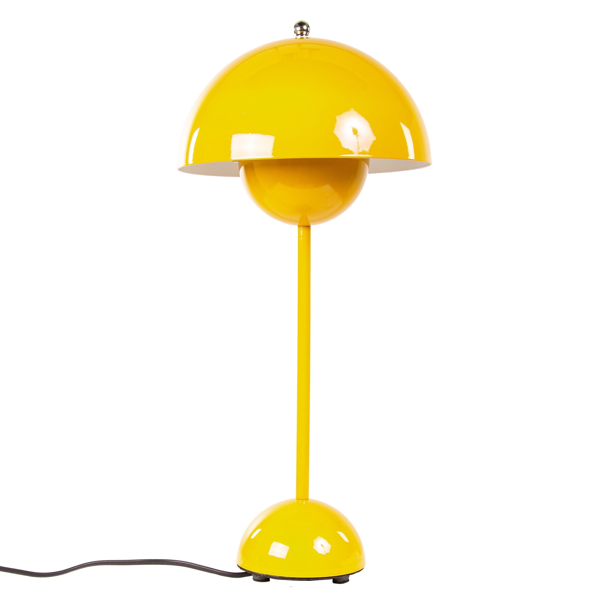 Verner Panton style, Lâmpada de mesa vaso de flores VP3 amarelo