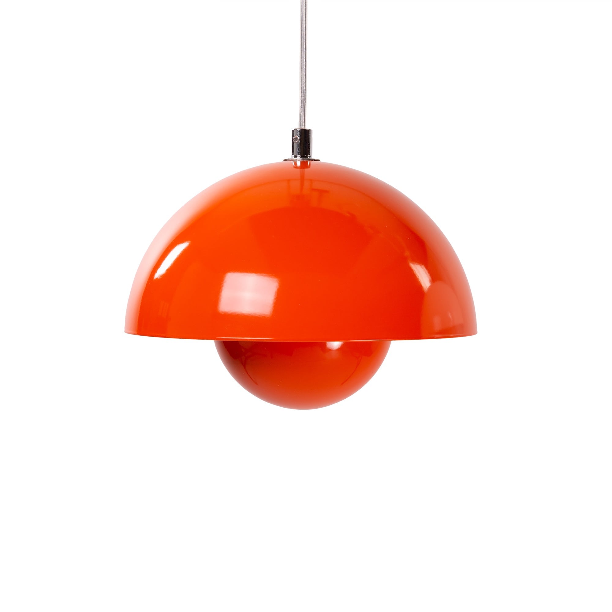 Verner Panton style, Pingente vaso de flores VP1 laranja