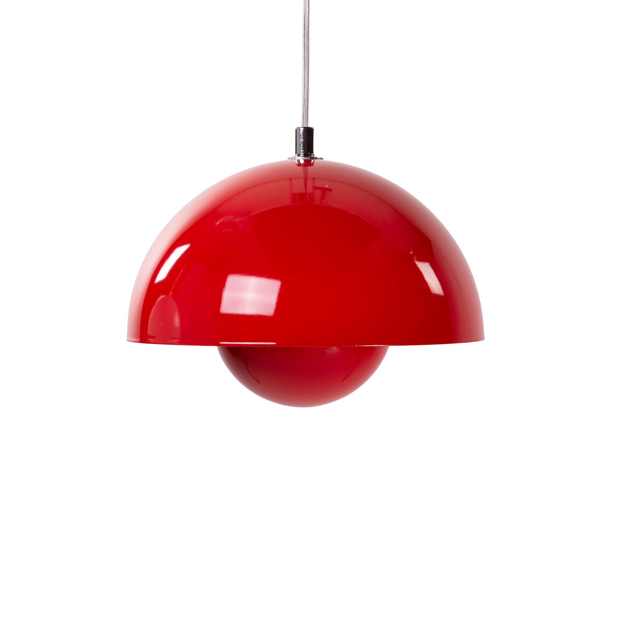 Verner Panton style, Pingente vaso de flores VP1 vermelho