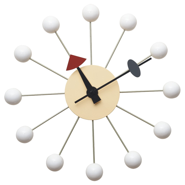 George Nelson style, Relógio de parede bola Relógio branco