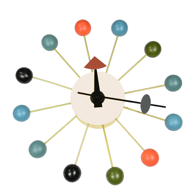 George Nelson style, Relógio de parede bola Relógio multicor