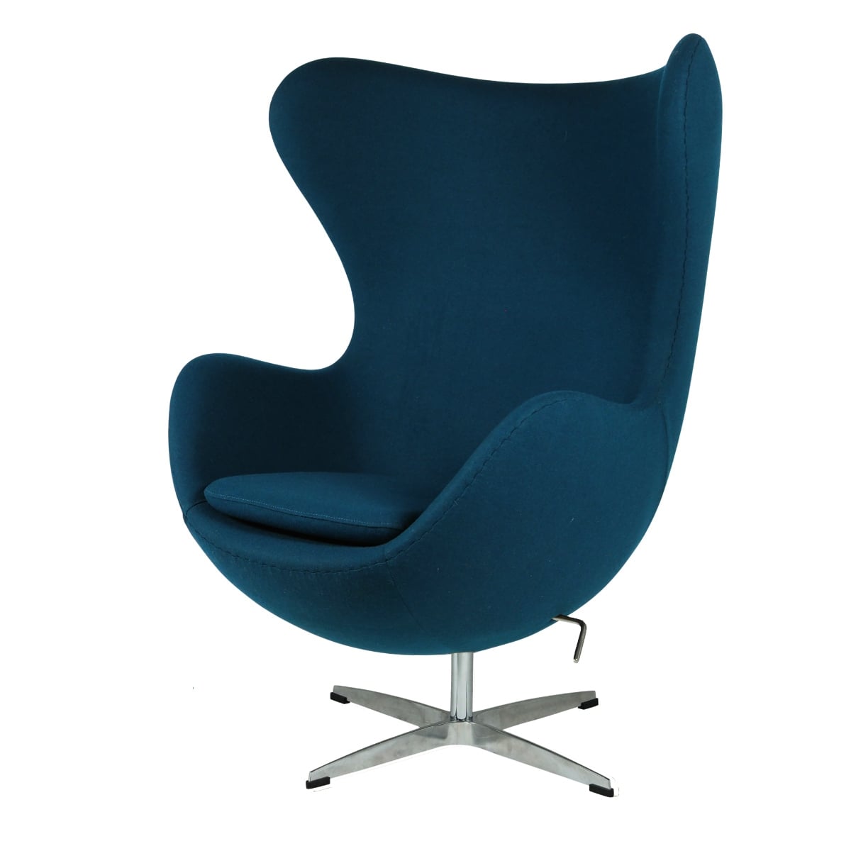 Arne Jacobsen style, Espreguiçadeira Egg assento cashmere azul escuro