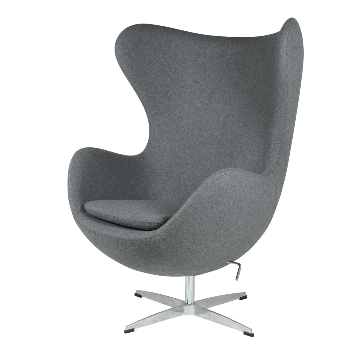 Arne Jacobsen style, Espreguiçadeira Egg assento cashmere cinza