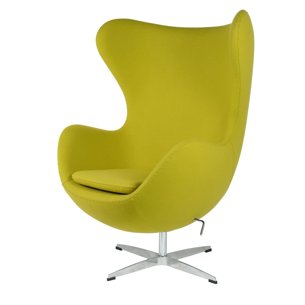 Arne Jacobsen style, Espreguiçadeira Egg assento cashmere mostarda