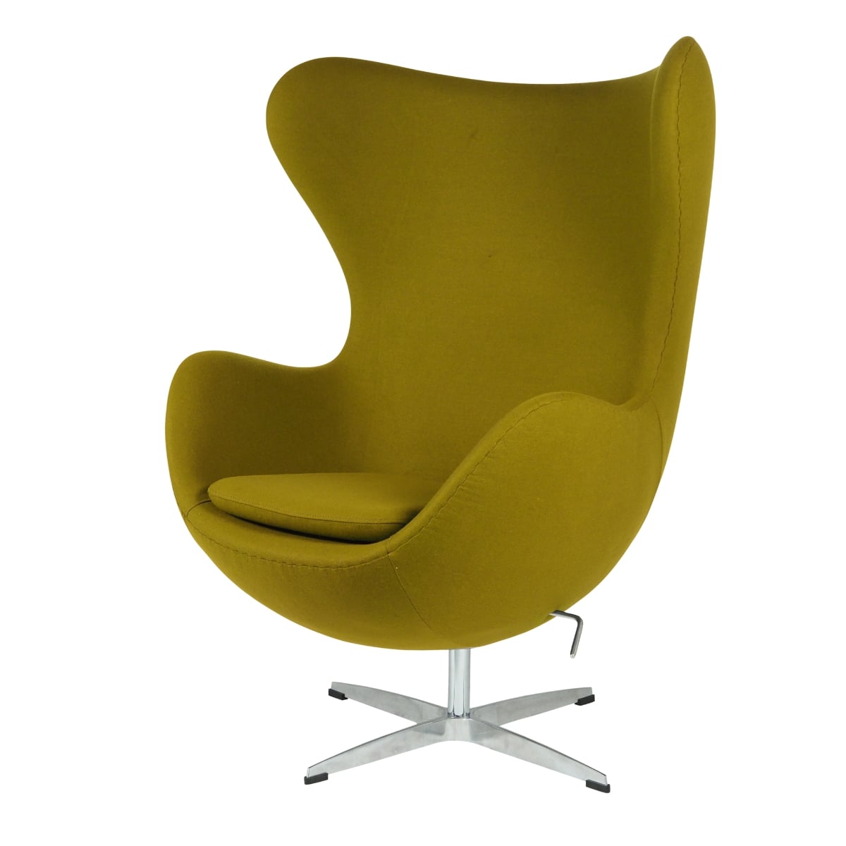 Arne Jacobsen style, Espreguiçadeira Egg assento cashmere verde oliva