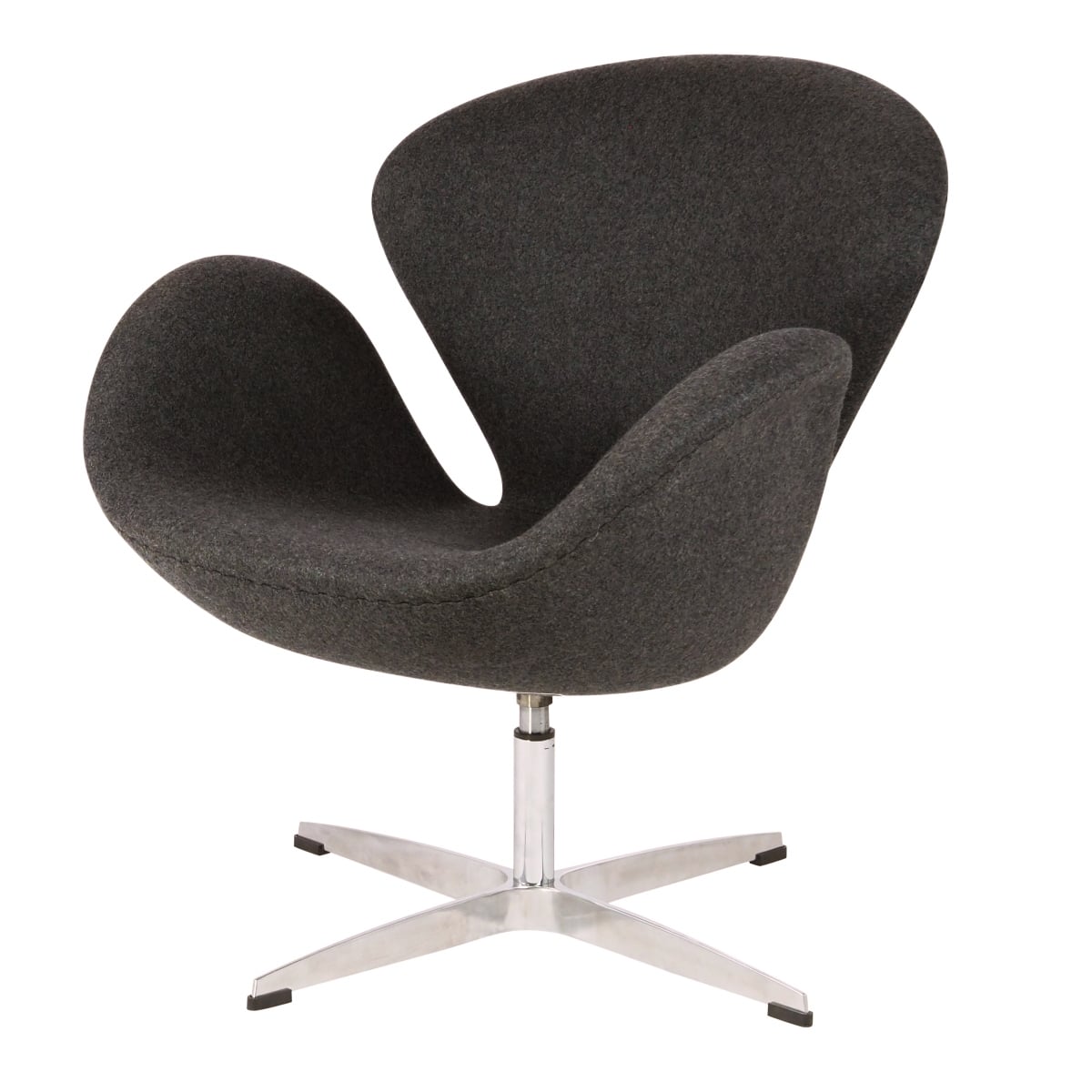 Arne Jacobsen style, Espreguiçadeira cisne caxemira cinza