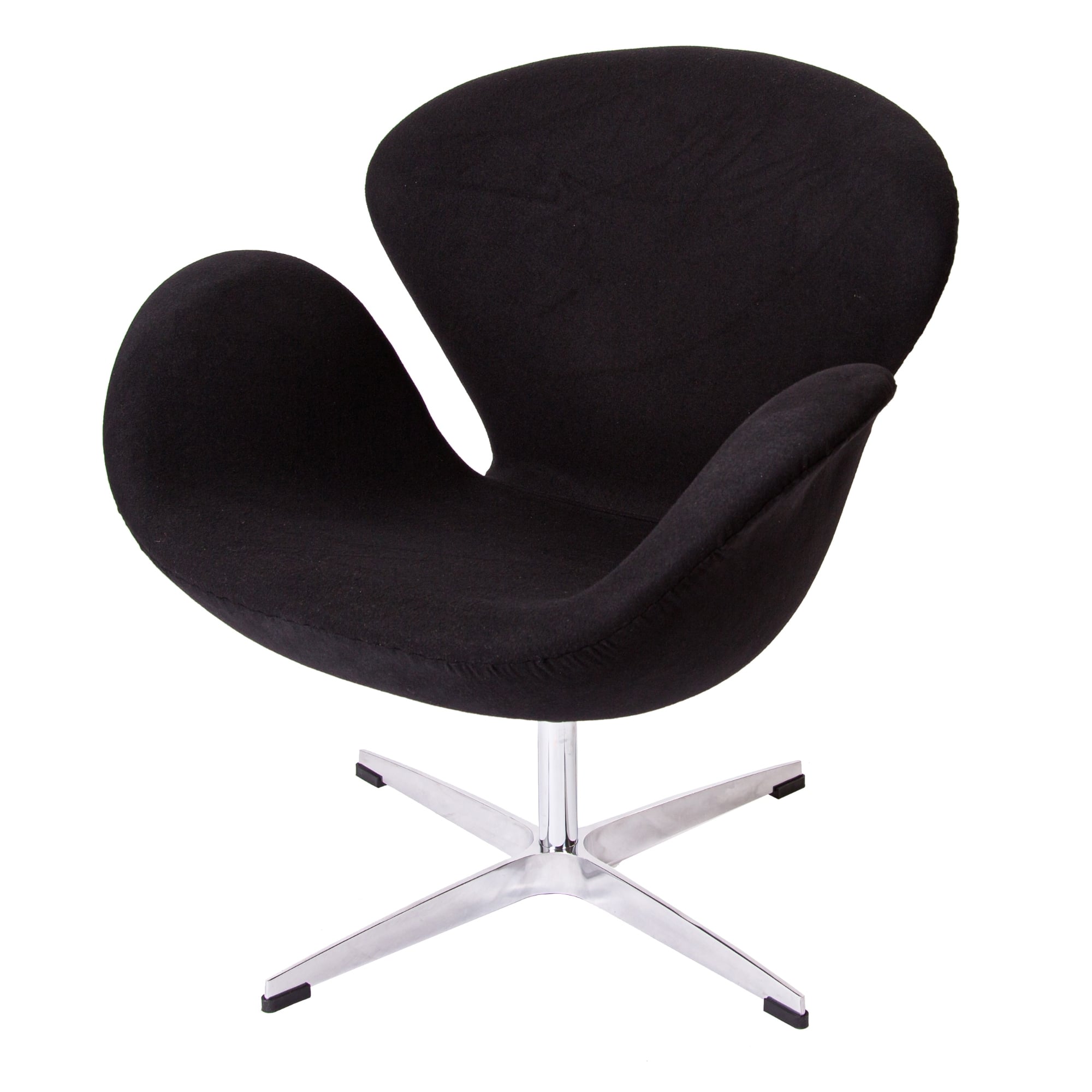 Arne Jacobsen style, Espreguiçadeira cisne cashmere preto