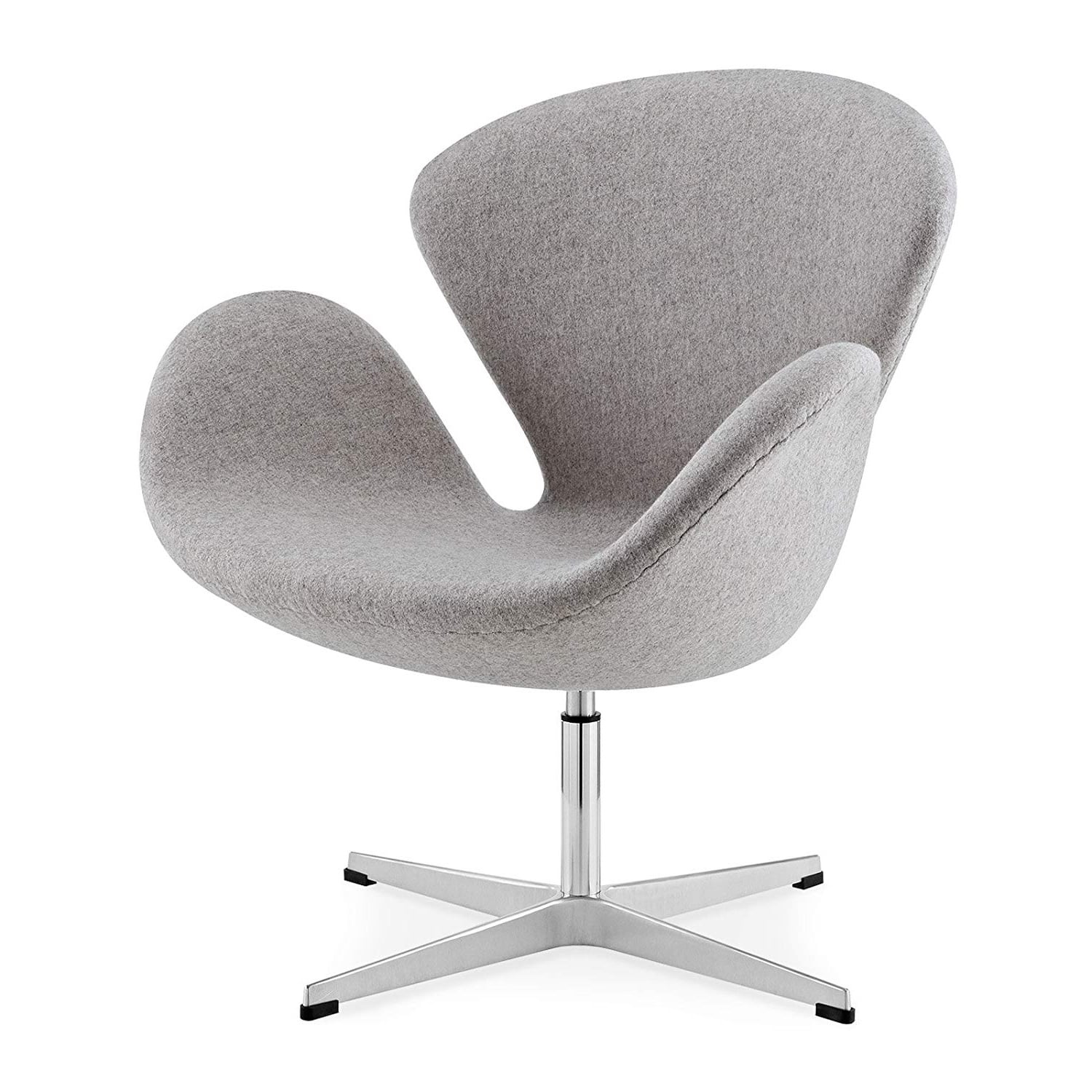 Arne Jacobsen style, Espreguiçadeira cisne Caxemira cinza claro