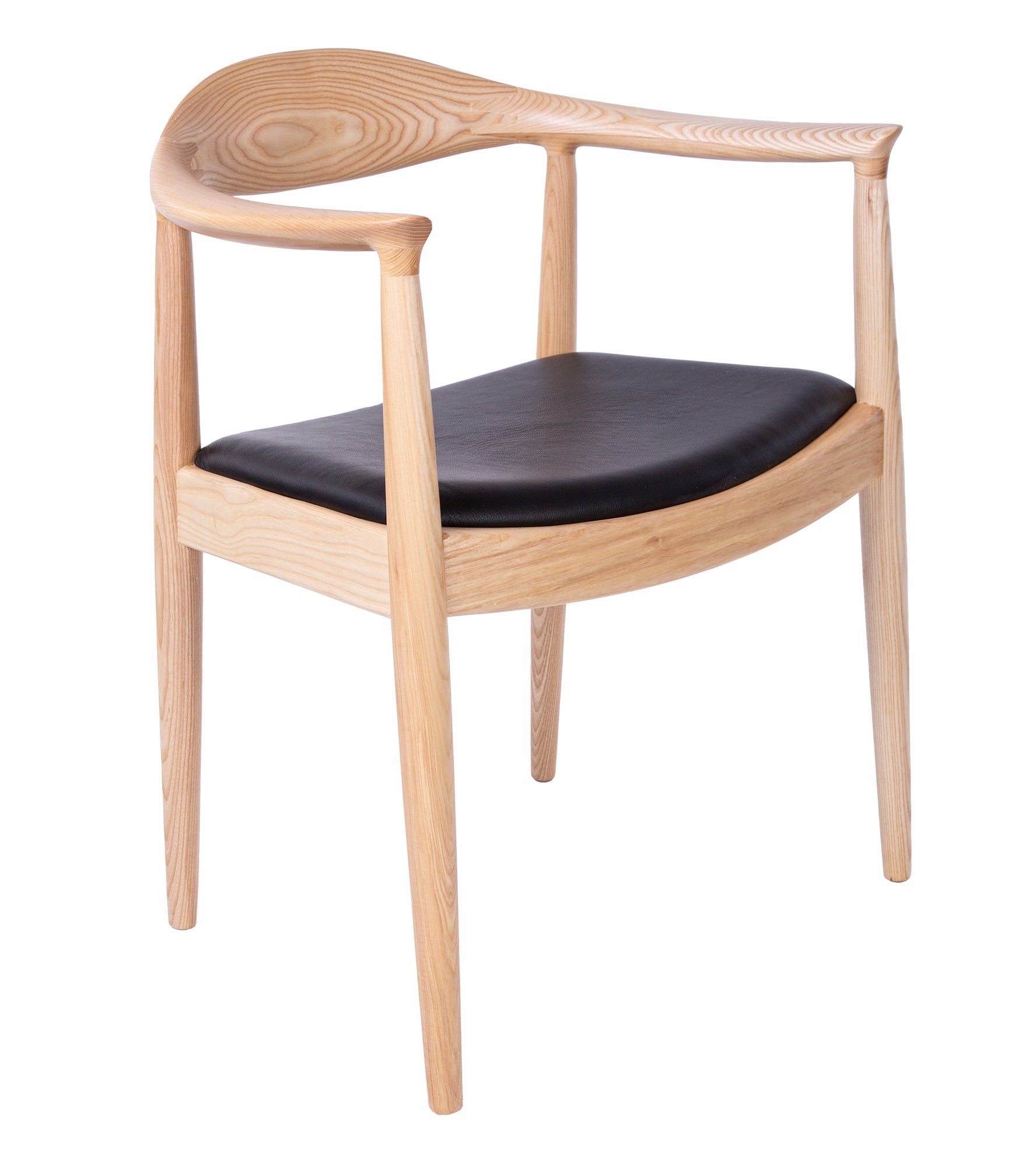 Wegner style, Cadeira de jantar kennedy chair Couro natural