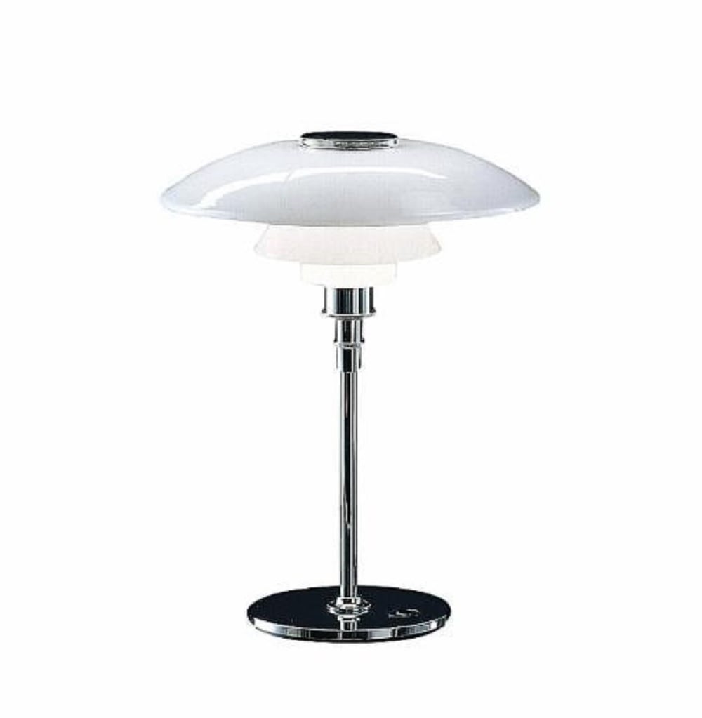 Poul Henningsen style, Lâmpada de mesa DPH 3/2 large branco